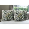 thumbnail image 6 of Ambesonne Eucalyptus Leaves Throw Pillow Cover 4 Pack, Love of Nature, 16", Mustard and Reseda Green, 6 of 7