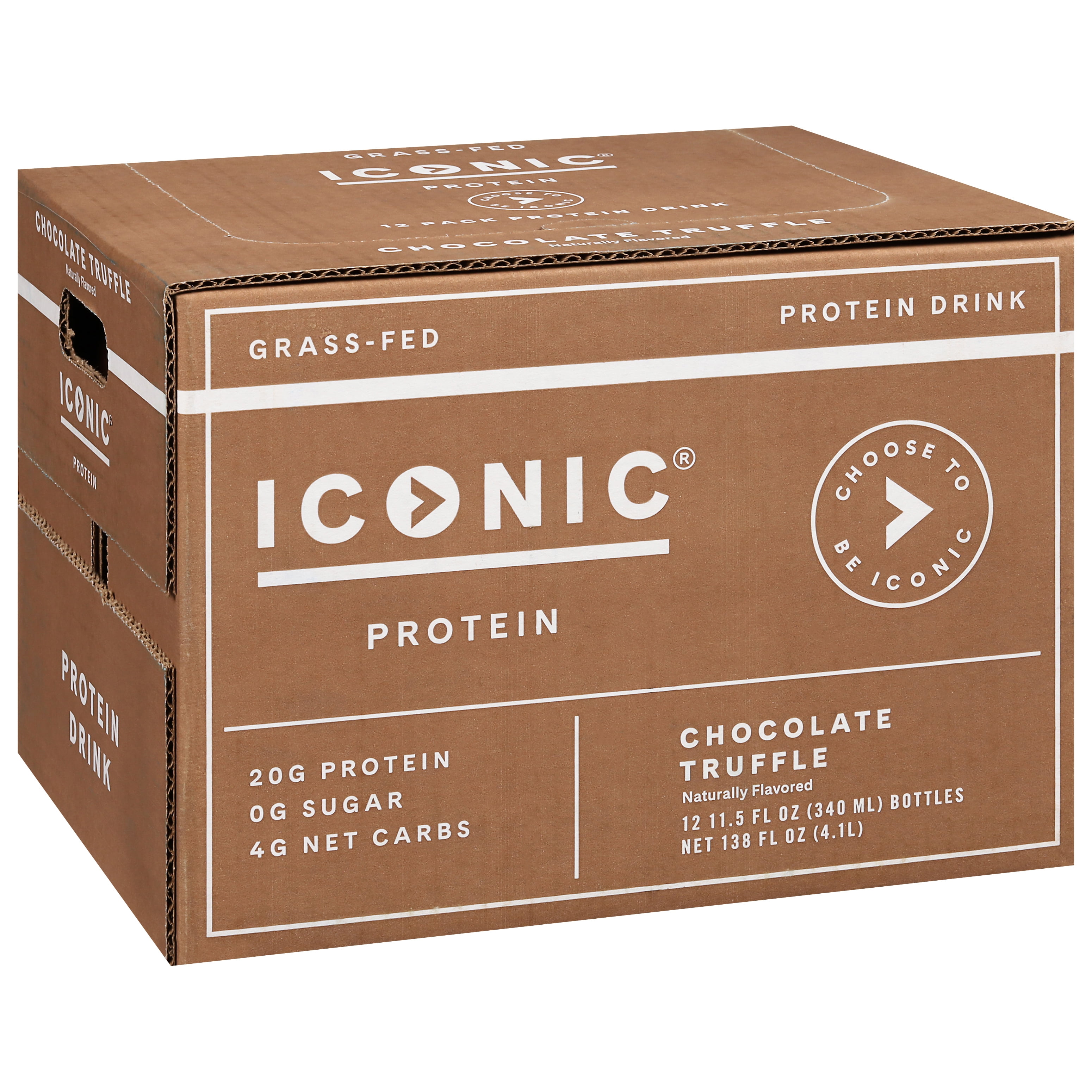 ICONIC Protein RTD 4 Pack, 11.5oz, Vanilla Bean 