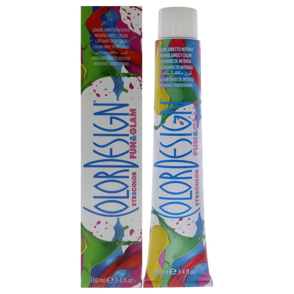 Color de cabello demipermanente Fun and Glam - Naranja fresco de ColorDesign para unisex - Color de cabello de 3.4 oz