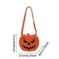 thumbnail image 4 of LILIYA Womens Halloween Pumpkin Crossbody Bags Cute Funny Candy Purse Novelty 3D Shoulder Bag Halloween Holiday Tote Handbag with Chain, 4 of 7