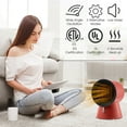 thumbnail image 4 of Gymax 1500W Portable PTC Ceramic Space Heater Mini Electric Desktop Heating Fan Red, 4 of 8