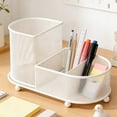 thumbnail image 6 of Yhmxh Metal Mesh Desk Organizer with 2/3 Compartments, Mesh Desk Multifunctional Organizer, Pen Holder & Storage Caddy for Office, Home, Stationery & Makeup, Desk Accessories, 6 of 6