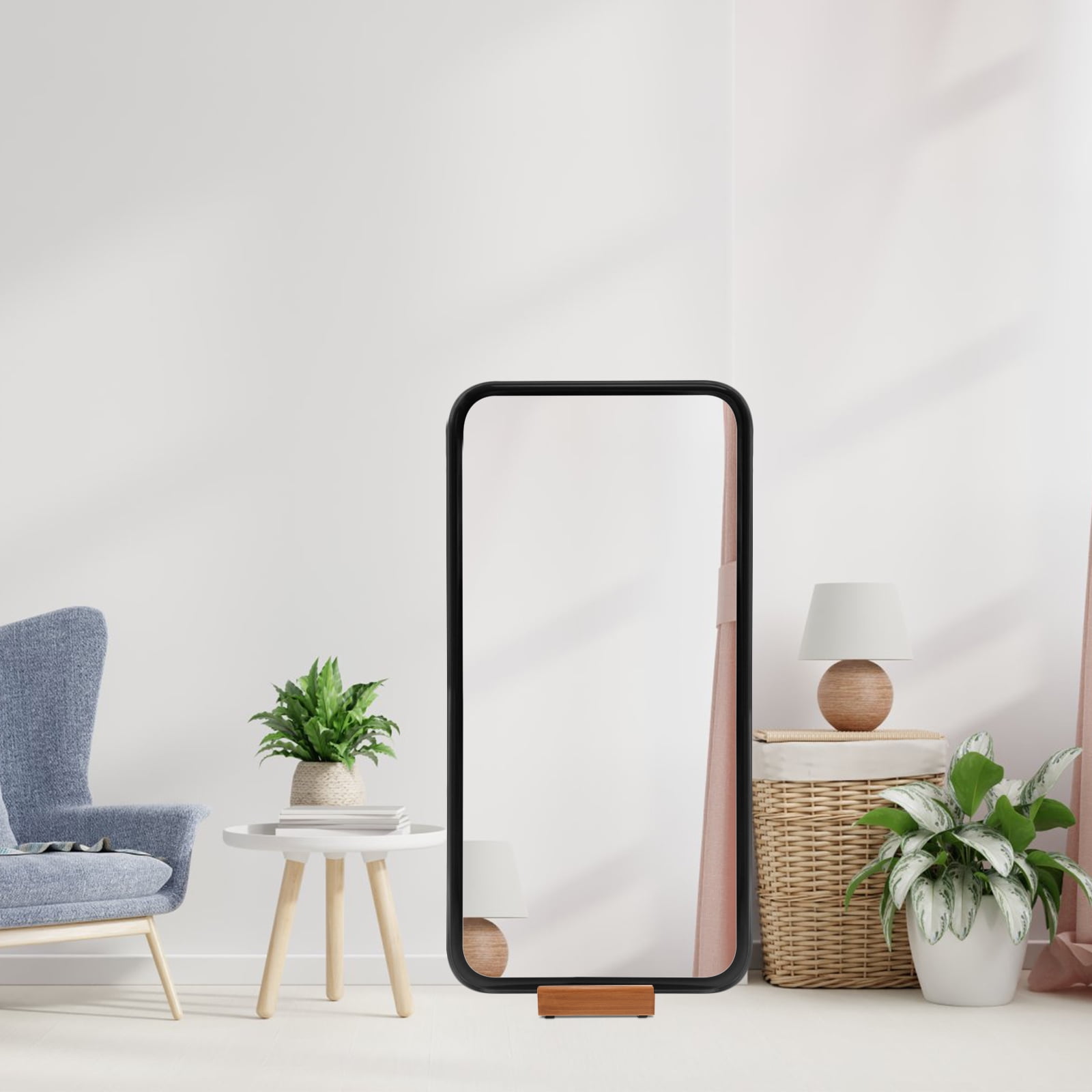 Floor Mirror Stand Solid Wood Floor Mirror Base Full Length Mirror