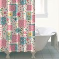 thumbnail image 4 of Pioneer Flower Floral Print Pattern Shower Curtain 84"x72", Bathroom Decorative Shower Curtain Set with 12 Hooks, Waterproof Washable, 4 of 6