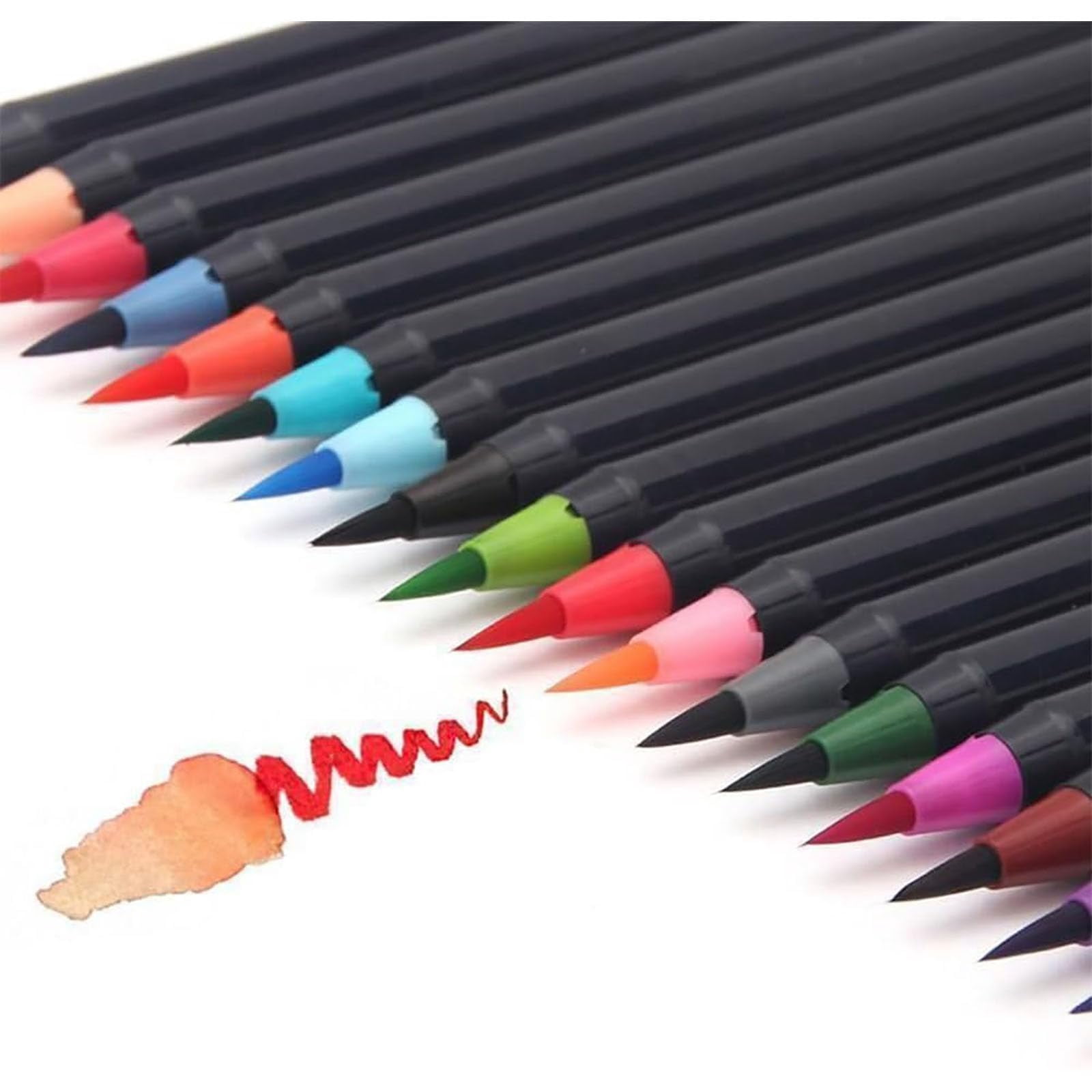 Watercolor Real Brush Pen Sets with Flexible Nylon Tips, Ideal for Calligraphy, Lettering & Painting, Portable Art Paint Pens Set, Great for Artists, Beginners & Kids(48 Colors/2 Sets)