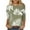 Army Green Plus Size Blouse for Women_l, variant on CYMMPU Floral Pattern 3/4 Sleeve Crew Neck Spring Tops Loose Fit Fall Trendy Shirts Blouses for Women Dressy Casual Tunic Tops Empire Waist A Line T-Shirts White XL