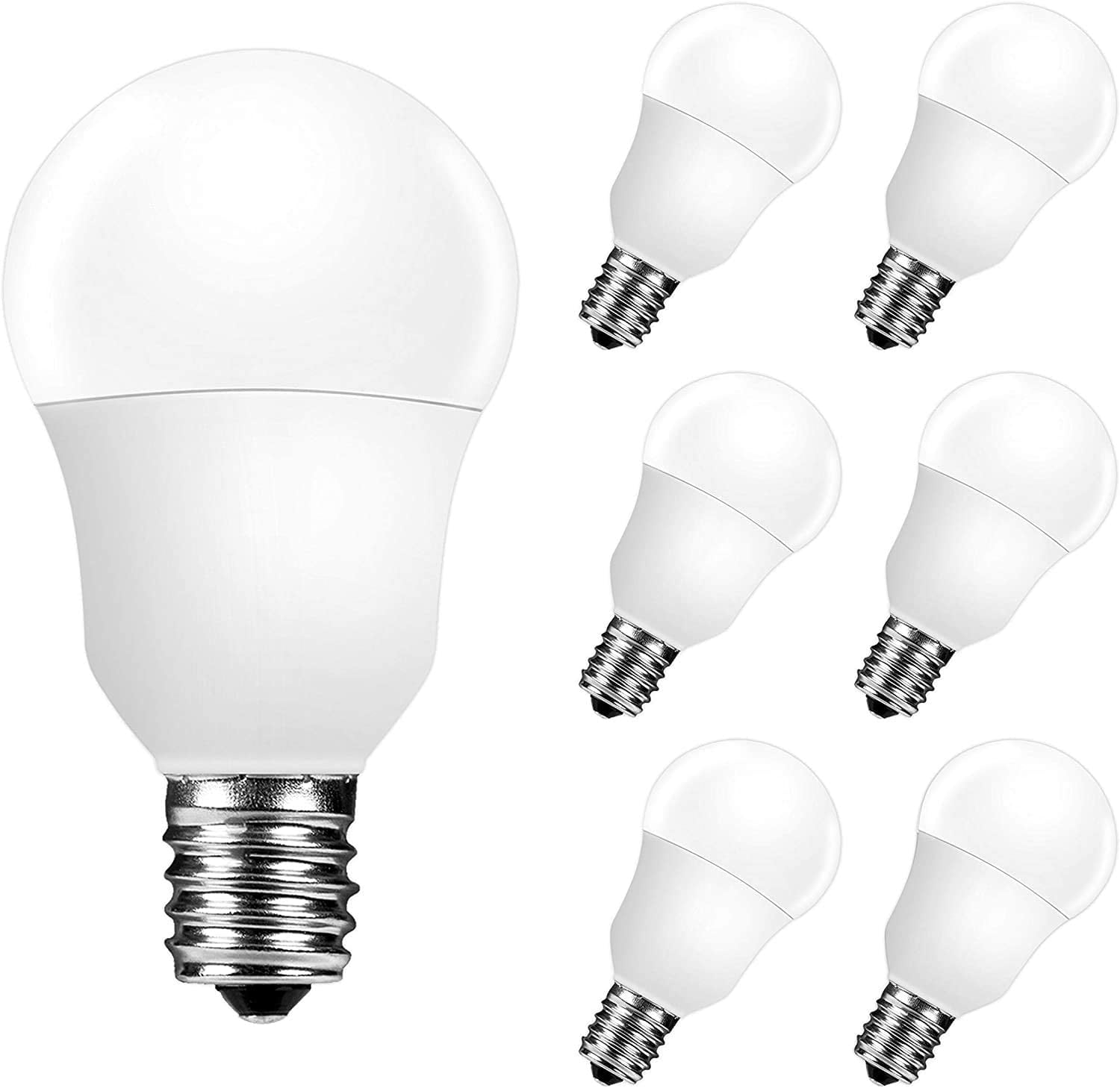 E17 Led Bulb A15 Ceiling Fan Light Bulbs 6w 60 Watt Equivalent Daylight White 5000k Intermediate Base 600 Lumens Not Dimmable 6 Pack Com - Ceiling Fan Light Bulbs Led Daylight