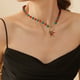 thumbnail image 5 of Adornos navideños, regalos navideños, collar de perlas navideñas, colgante de copo de nieve navideño, collar de cadena de clavícula personalizado, collar de festival de aleación, 5 of 6