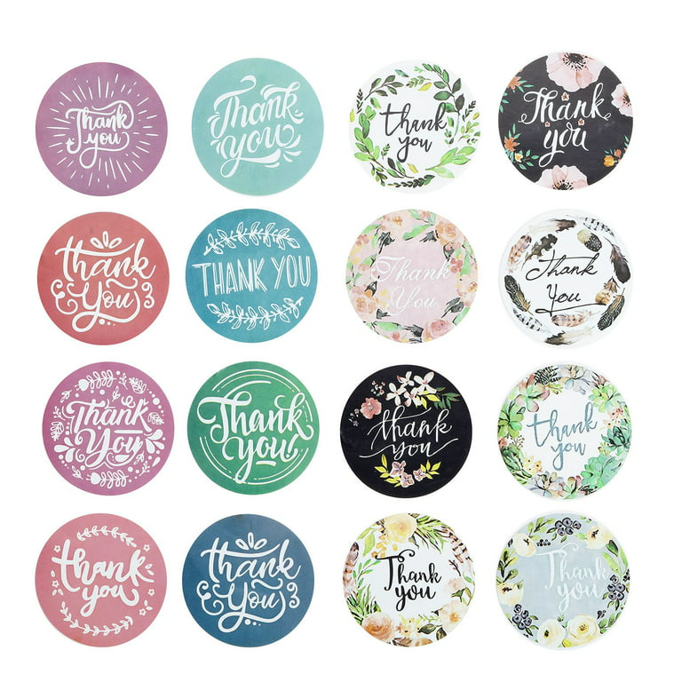 Balsa Circle 1000 Thank You Stickers Assorted 1.5 In Round Self Adhesive  Roll Labels DIY Craft Party Favors Decoration Supplies