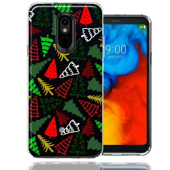 MUNDAZE LG Aristo 4/Escape PLUS/Tribute Royal Christmas Trees Holiday Festive Winter By BillyElleCo Double Layer Phone Case Cover