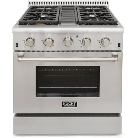 KUCHT Professional 30 in. 4.2 cu. ft. Natural Gas Range with Sealed Burners and Convection Oven in Stainless