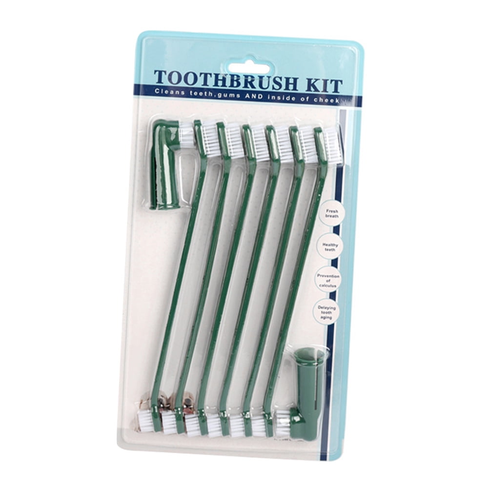 1 Set Dog Toothbrush Kit Puppy Oral Care Kit Pet Finger Toothbrush Pet Tooth Clean Tool Walmart