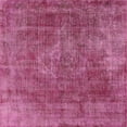 thumbnail image 1 of Ahgly Company Indoor Square Mid-Century Modern Dark Hot Pink Oriental Area Rugs, 4' Square, 1 of 6