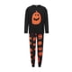 thumbnail image 4 of Pijamas familiares a juego para Halloween, peleles para bebé/ropa para perro/camisetas de manga larga y pantalones con estampado de calabaza., 4 of 9
