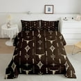 thumbnail image 2 of Manfei Rustic Farmhouse Bedding Comforter Set, Hippie Exotic Aztec Twin Comforter Sets, Brown Beige Cow Skull Bedding Set, Ultra Soft Room Decor, Reversible 2-Piece, 2 of 8