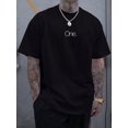 thumbnail image 1 of ONE Print Men's Crew Neck Fashionable Short Sleeve Sports T-shirt, Comfortable And Versatile, for Summer And Spring, Athletic Style, Comfort Fit T-Shirt, As Gifts, Casual Sporty Tee, Summer Gifts, 1 of 8