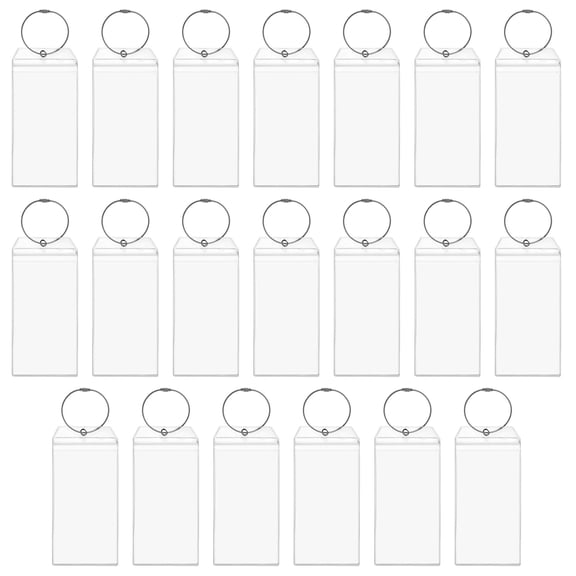 20 Pack Plastic Cruise Luggage Tags, Bulk Zip Seal and Steel Loops for Suitcases (3.5 x 7.2 In)