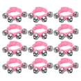 thumbnail image 1 of Unique Bargains 12 Pcs Clochettes de Poignet, Clochettes de Cheville Instruments de Percussion Rythme Musical pour Fête Noël, Rose, 1 of 5