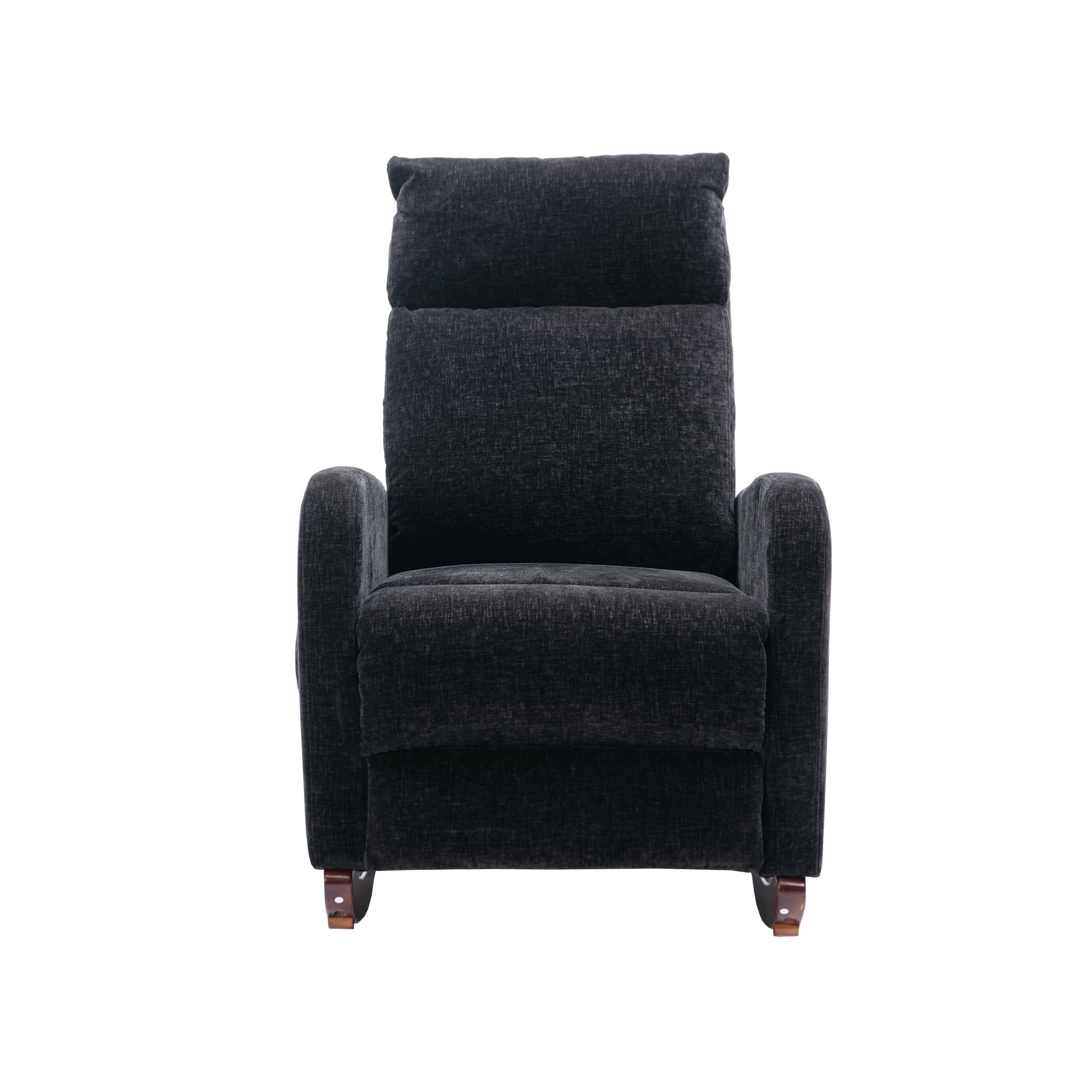 Accent Massage Rocking Chair Rocker Recliner Chair Modern High Back Rocking Armchair Upholstered Leisure Chair with 8 Massaging Modes and 4 Vibration Motors Side Pocket and Remote Control Teal Walmart...