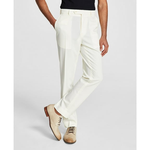 Vince Camuto Men's Slim-Fit Spandex Super-Stretch Suit Pants White 36X32 B4HP