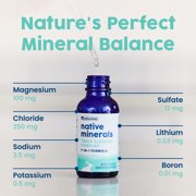 NativePath Liquid Trace Minerals Drops, Full-Spectrum Ionic Electrolyte Complex with Magnesium, Sugar-Free, 30 Servings