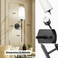 thumbnail image 3 of Battery Operated Wall Sconces with Remote Control,Wall Sconces Set of Two,3000K-5000K 3 Colors Rechargeable Wireless Wall Light for Bedroom, Hallway, 3 of 6