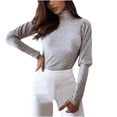thumbnail image 1 of Suéter de cuello alto de pila de moda para mujer Suéter de fondo delgado Suéter superior Fridja FKASFK6206, 1 of 9