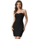 thumbnail image 1 of Vestido de cóctel sin tirantes para mujer, elegante, con escote corazón, ajustado, minivestido ajustado con parte superior de tubo Negro XS, 1 of 4