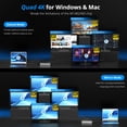 thumbnail image 3 of Estación de acoplamiento WAVLINK Pro para 4 monitores 4K, cuádruple HDMI para Mac/Windows, 3 of 7