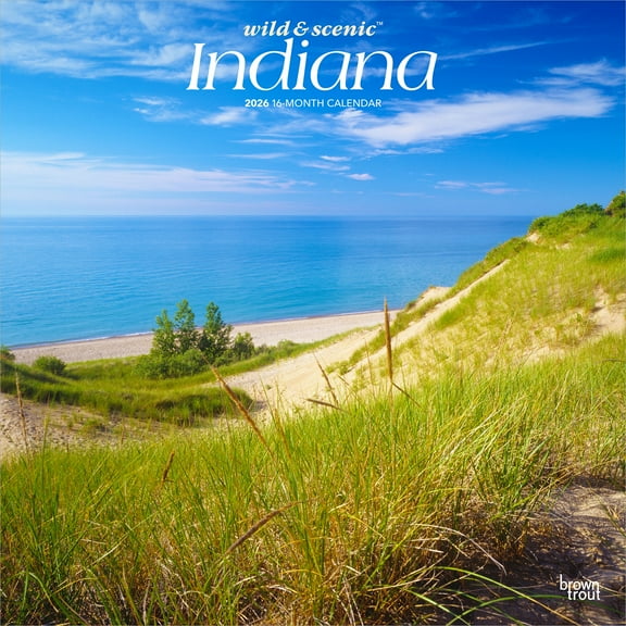Indiana Wild & Scenic | 2026 12x24" (Hanging) Wall Calendar | Plastic-Free