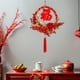 thumbnail image 5 of Corona de Año Nuevo, corona artificial para puerta de entrada con guirnalda de frutos rojos, decoración 2024 Estilo A, 5 of 9