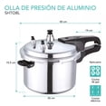thumbnail image 2 of Olla Express De Presión Aluminio 8 Lts 2 Válvulas De Seguridad, 2 of 7