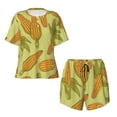 thumbnail image 4 of Picia Corn Pajamas Sets for Women Soft Short-Sleeved Pjs with Lounge Shorts Two Piece Sleepwear-Large, 4 of 9