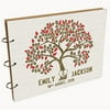 Darling Souvenir Personalized Engraved Laser Cut Wedding Guest Book Wooden Cover Sign-in Book Registry Guestbook Scrapbook-AZ