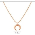 thumbnail image 4 of Stainless Steel Moon Crescent Half Circle Charm Statement Anniversary Colloar Necklace, 4 of 7