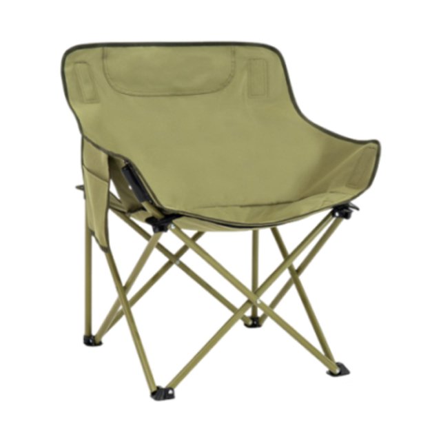 Silla de camping plegable, ligera, estable, antideslizante, cómoda y para playa. Verde