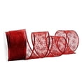 thumbnail image 2 of 1 Roll Compact Ribbon Nice-looking Acrylic Fiber Snowflake Shape Glitter Ribbon for Daily Use, 2 of 9