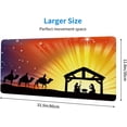 thumbnail image 3 of Large Mouse Pad,Christmas Nativity Scene Large XL Desk Mat Extended Waterproof Mouse Mat with Stitched Edges and Non-Slip Base for Office Gaming Home 31.5 X 11.8 Inch, 3 of 6