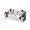 thumbnail image 2 of Horse Print Couch Cover for 2 Cushion Sofa, Modern Watercolor Grey White Animals Washable Loveseat Sofa Covers Slipcover for Sectional Sofas L-Shaped, Couch Throw Cover 71"x118", 2 of 9