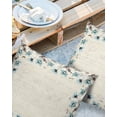 thumbnail image 2 of Pack of 2 Outdoor Pillow Covers, Vintage Flowers Teal Tuilps Butterfly Letters Print Waterproof Square Throw Pillowcase Cushion Decorative Pillow Covers for Couch Patio Tent, 26x26 in, 2 of 6