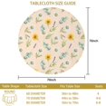 thumbnail image 3 of Pioneer Flower Floral Print Pattern Round Tablecloth 70"x70", Wrinkle Resistant Wipeable Table Cover for Kitchen Dining Room Picnic Patio and Party, 3 of 6