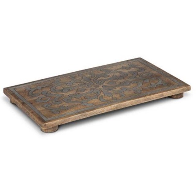 Collection 92988 GG 18 Po Incrustations de Bois et de Métal Collection Trivet Rectangulaire