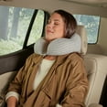 thumbnail image 2 of Home-Complete 5-inch 1-lb Memory Foam Travel Pillow with Washable Cover (Gray), 2 of 9