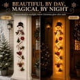 thumbnail image 6 of Glowing Christmas Door Hanger, Lighted Christmas Door Hanger, Rustic Quilted Fabric Wreath, Merrycascade Light-Up Christmas Decoration, 6 of 6