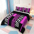 thumbnail image 2 of Erosebridal Animal Pattern King Size Comforter Sets,Chic Leopard Comforters King Size,Black Reversible,3-Piece,1 Comforter and 2 Pillowcases, 2 of 7