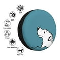 thumbnail image 4 of Waterproof Spare Wheel Cover, Polar Bear Swimming Pattern Adjustable Wheel Cover For Jeep Trailer RV SUV Car, 16 inch, 4 of 8