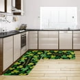 thumbnail image 4 of 2Pcs St. Patrick''s Kitchen Rugs, Green Shamrocks Area Rug Set of 2, Non-Slip Lucky Clover Floor Mat for Bathroom, Absorbent Door Mat with Anti-Slip Rubber Backing, 17'''' x 47'''' + 17'''' x 30'''', 4 of 6