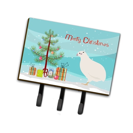 Caroline s Treasures BB9324TH68 Texas Quail Christmas Leash or Key Holder Teal Triple multicolor