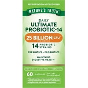 Probiotics For Men and Women | 25 Billion CFU | 60 Capsules | 14 Strains | by Nature's Truth