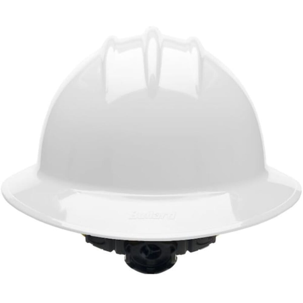 Full Brim Hard Hat, Classic, Type 1, Class E, Ratchet (6-Point), White 33WHR